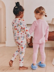 Pink Bluey Long Sleeved Snuggle 100% Cotton Pyjamas 2 Pack (12mths-8yrs) - Image 2 of 13