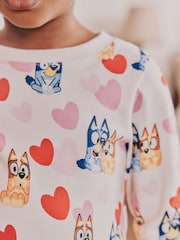 Pink Bluey Long Sleeved Snuggle 100% Cotton Pyjamas 2 Pack (12mths-8yrs) - Image 4 of 13
