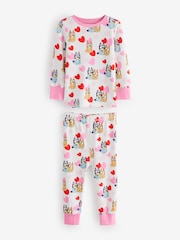 Pink Bluey Long Sleeved Snuggle 100% Cotton Pyjamas 2 Pack (12mths-8yrs) - Image 7 of 13
