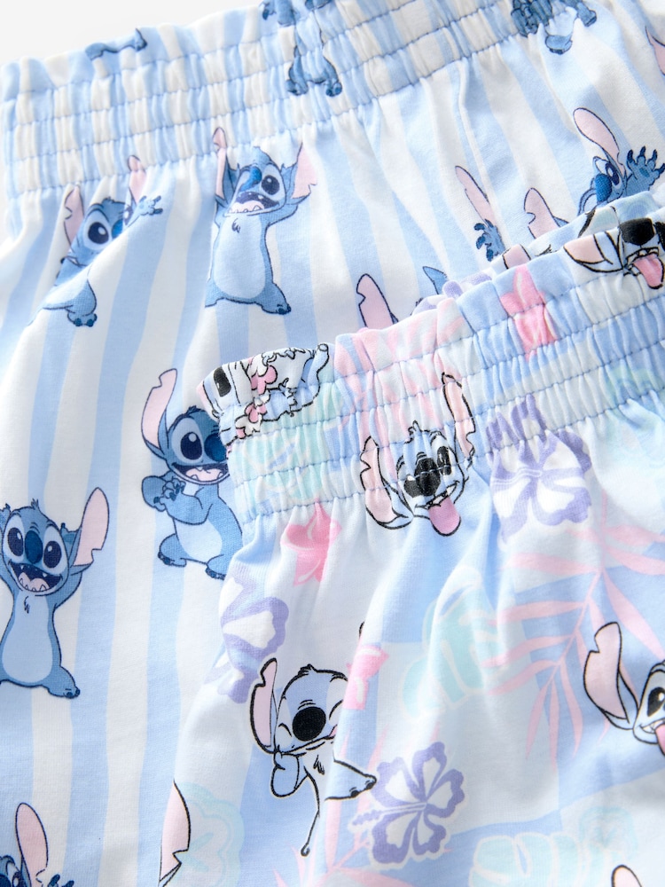 Blue/Ecru Stitch Short Pyjamas 2 Pack (3-16yrs) - Image 10 of 10