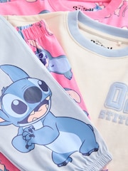Pink/Blue Lilo & Stitch Jogger Pyjamas 2 Pack (3-16yrs) - Image 10 of 10