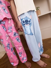 Pink/Blue Stitch Joggers Pyjamas 2 Pack (3-16yrs) - Image 5 of 5