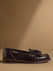 Russell & Bromley Oxblood Chester Tassel Loafers - Image 1 of 7