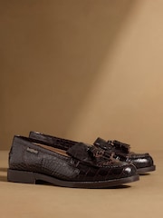 Russell & Bromley Oxblood Chester Tassel Loafers - Image 2 of 7