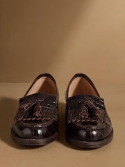 Russell & Bromley Oxblood Chester Tassel Loafers - Image 3 of 7