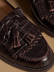 Russell & Bromley Oxblood Chester Tassel Loafers - Image 4 of 7