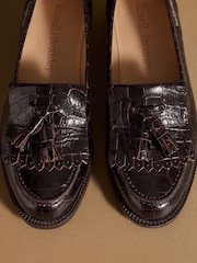 Russell & Bromley Oxblood Chester Tassel Loafers - Image 7 of 7