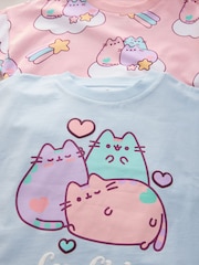 Blue/Pink Pusheen Joggers Pyjamas 2 Pack (6-14yrs) - Image 10 of 12