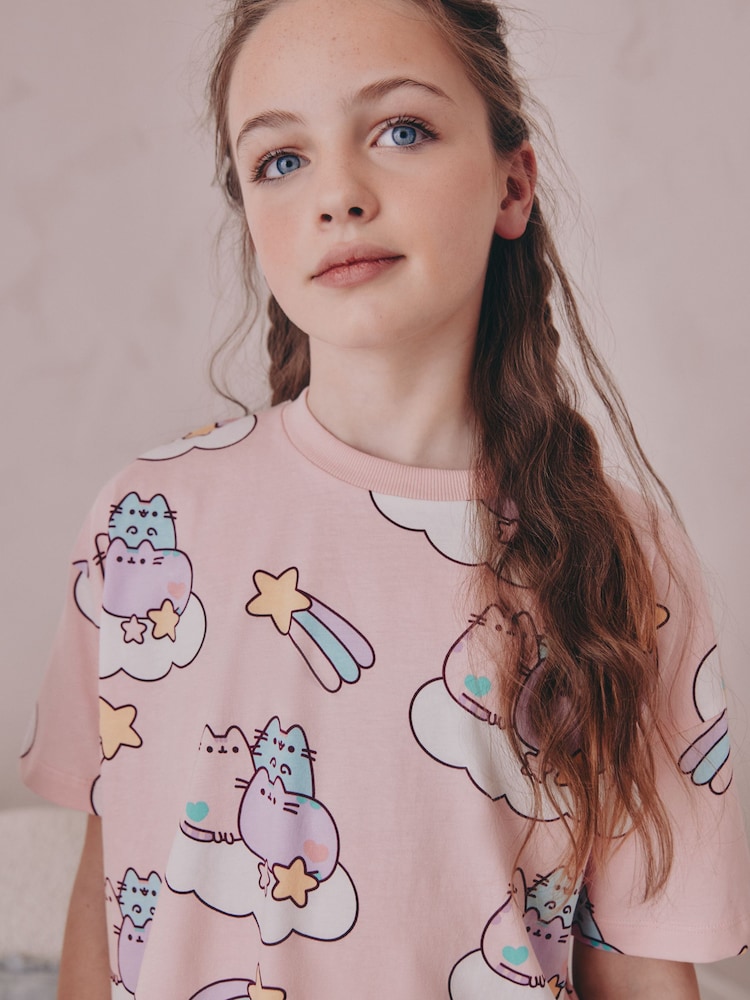 Blue/Pink Pusheen Joggers Pyjamas 2 Pack (6-14yrs) - Image 5 of 5 Blue/Pink Pusheen Joggers Pyjamas 2 Pack (6-14yrs) - Image 5 of 5