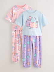 Blue/Pink Pusheen Joggers Pyjamas 2 Pack (6-14yrs) - Image 6 of 12