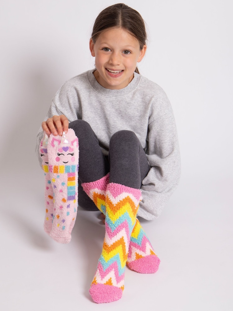 Pink - Totes 2er-Pack superweiche Wintersocken im Weihnachts-Look - Bild 1 von 5 Pink - Totes 2er-Pack superweiche Wintersocken im Weihnachts-Look - Bild 1 von 5