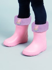 Totes Purple Childrens Totes Peppa Pig Welly Liner Socks - Image 3 of 3
