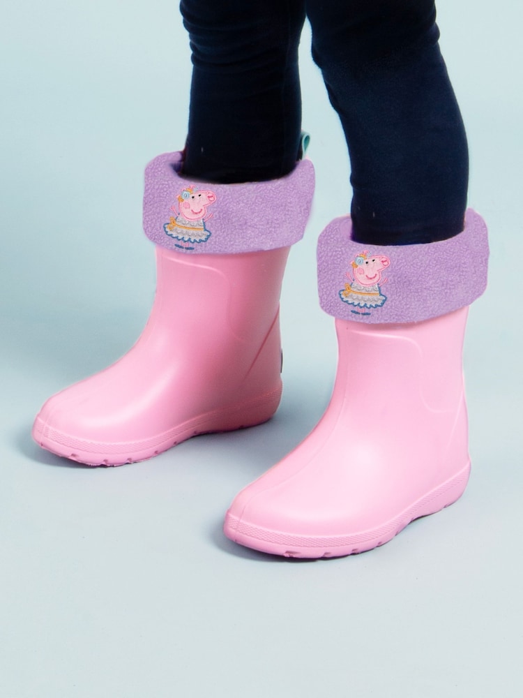 Lila - Totes Kinder Totes Peppa Pig Gummistiefel-Innensocken - Bild 3 von 3 Lila - Totes Kinder Totes Peppa Pig Gummistiefel-Innensocken - Bild 3 von 3