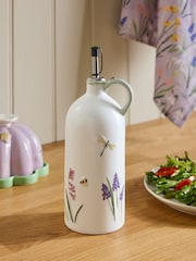 White Floral Wildlife Oil Bottle - Image 1 of 5