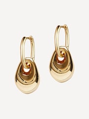 Anni Lu Gold Tone Plated Pebble Earrings - Image 1 of 3
