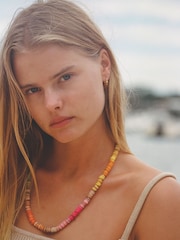 Anni Lu Orange Petit Swell Gold Tone Hoops - Image 2 of 2