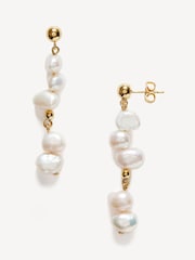 Anni Lu Gold Tone Plated Pearly Drop Earrings - Image 1 of 2
