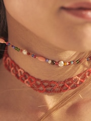 Anni Lu Pink Glamstone Necklace - Image 2 of 2