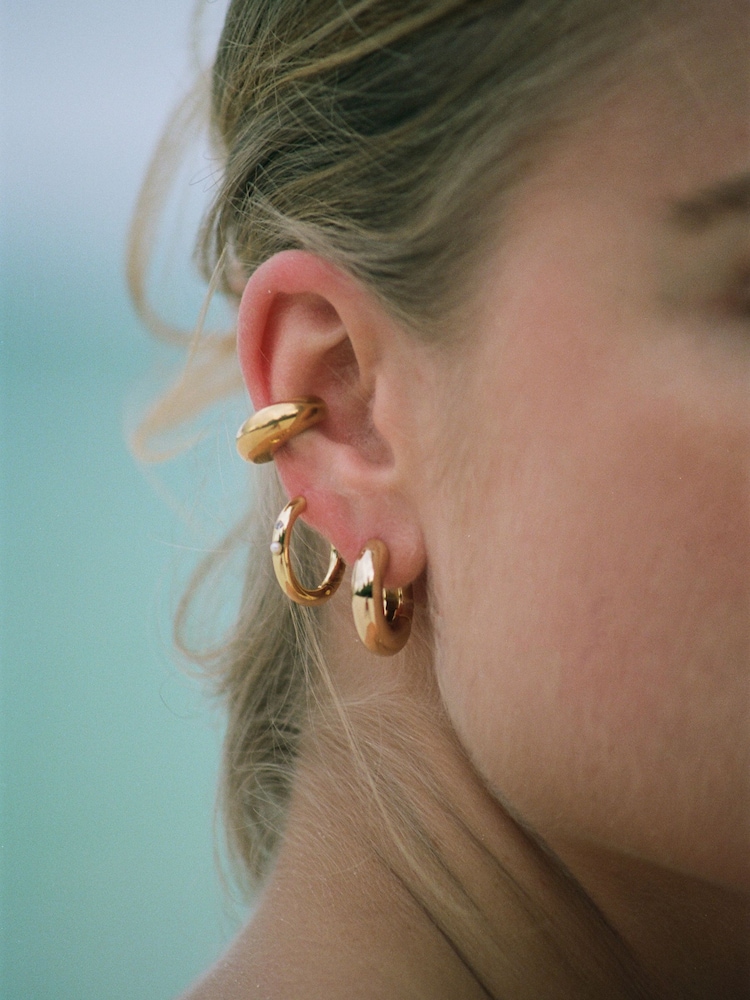 Anni Lu Gold Plated The Big O Hoops - Image 3 of 3