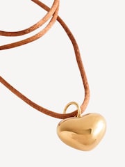 Anni Lu Brown Heart on a String Necklace - Image 2 of 3