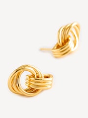 Anni Lu Gold Tone Triplet Earrings - Image 2 of 3