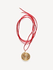 Anni Lu Red Spiral On A String Necklace - Image 1 of 3