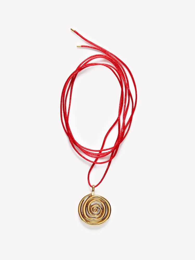Anni Lu Red Spiral On A String Necklace - Image 1 of 3