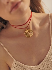 Anni Lu Red Spiral On A String Necklace - Image 2 of 3