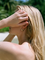 Anni Lu Gold Tone Gem In A Hoop Earrings - Image 3 of 4