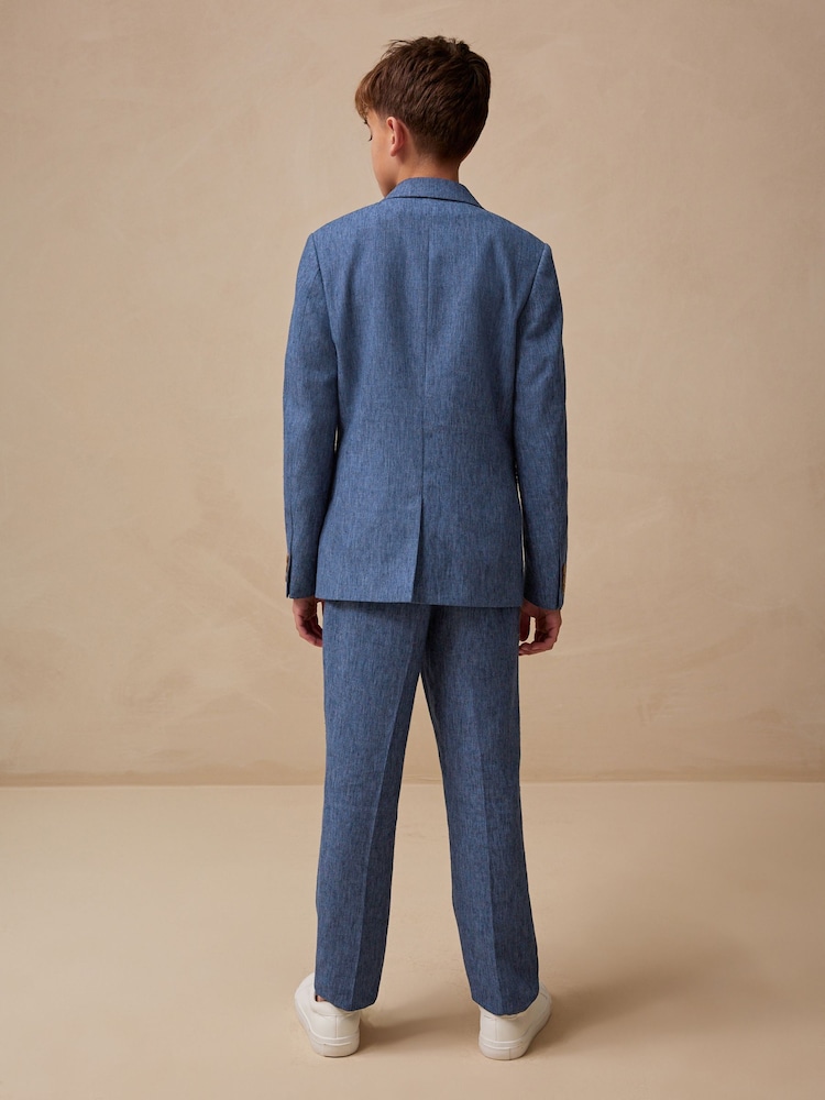Bleu - Veste de costume en lin (12mois à16ans) - Image 3 of 10