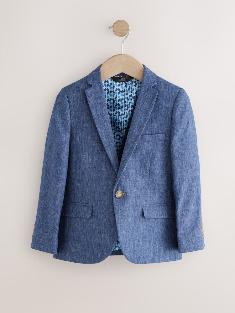 Bleu - Veste de costume en lin (12mois à16ans) - Image 7 of 10