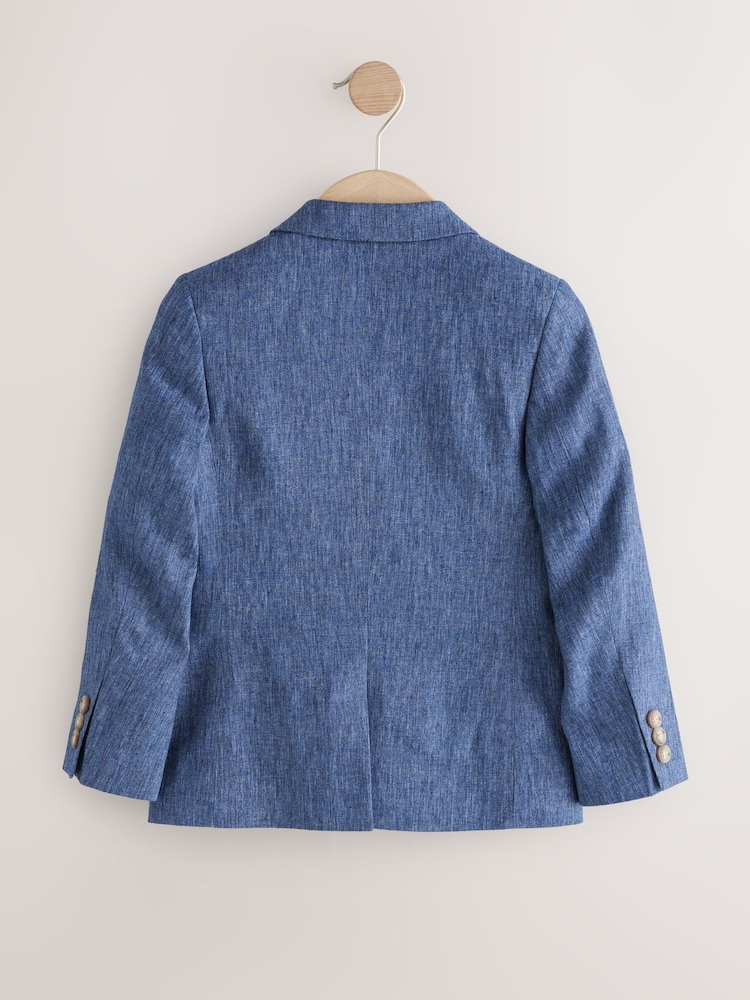 Bleu - Veste de costume en lin (12mois à16ans) - Image 8 of 10