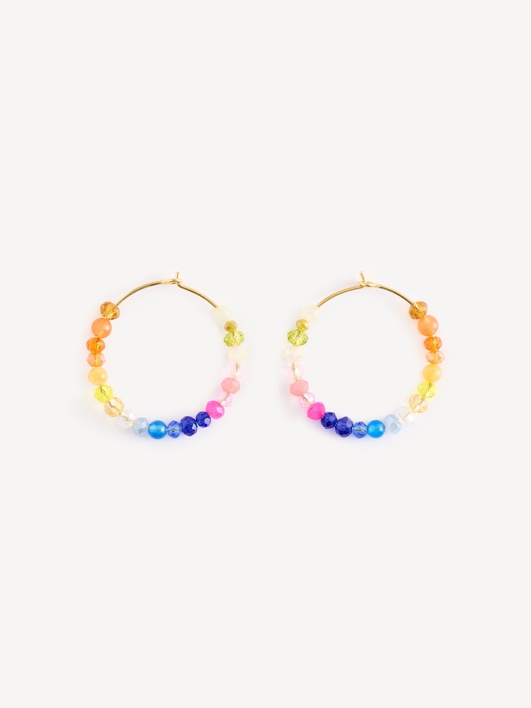 Anni Lu Gold Tone 18ct Crystal Bay Hoops - Image 1 of 2
