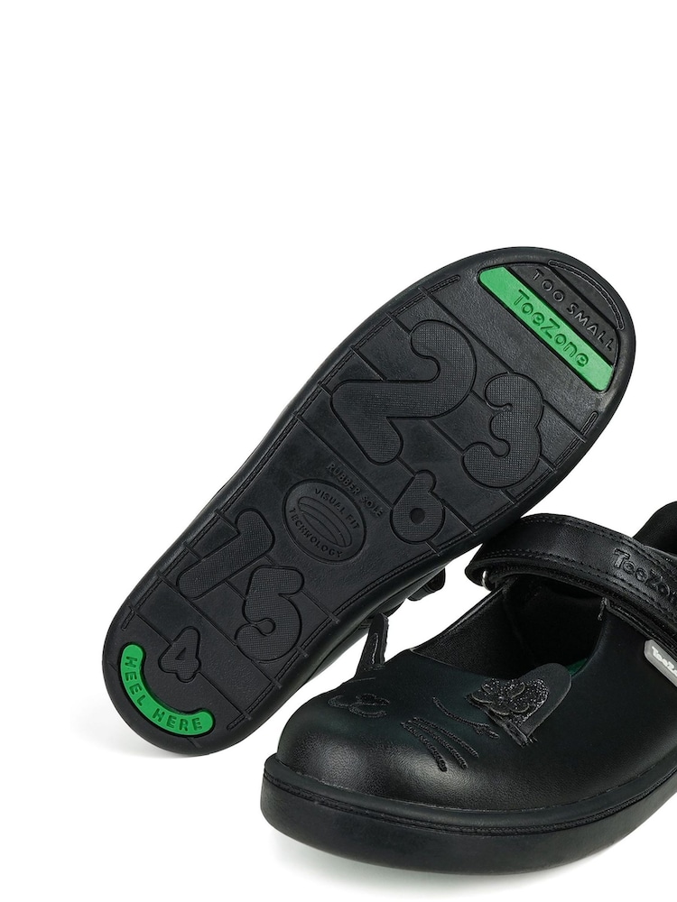 Chaussures ToeZone Amy Filles Bunny d’école - Image 3 of 6