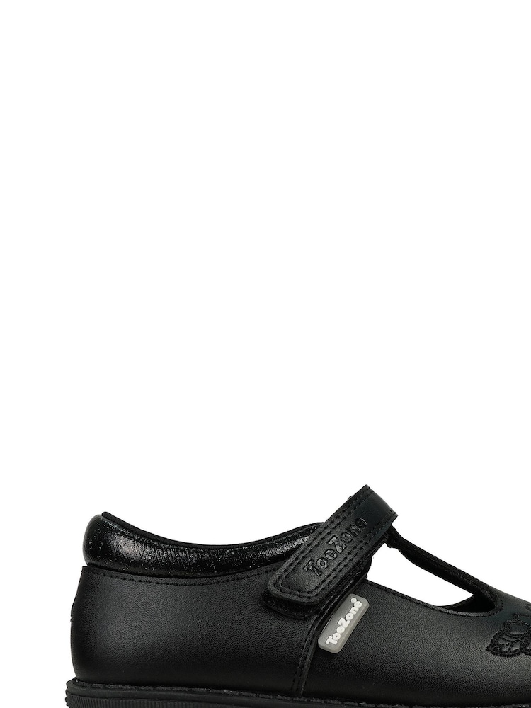 ToeZone Kat Vegan Flower School Shoes: Stylish design - Image 2 of 7