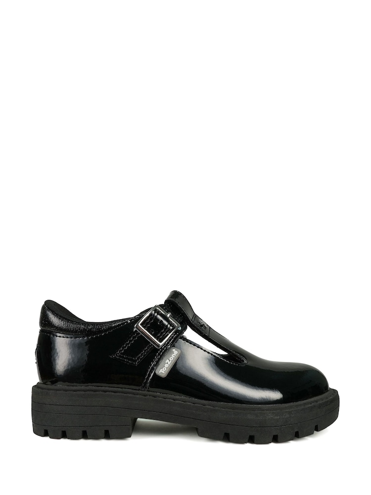 Toezone Pia Patent T-Bar Flower School Shoes - Image 1 of 6