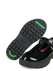 Toezone Pia Patent T-Bar Flower School Shoes - Image 3 of 6