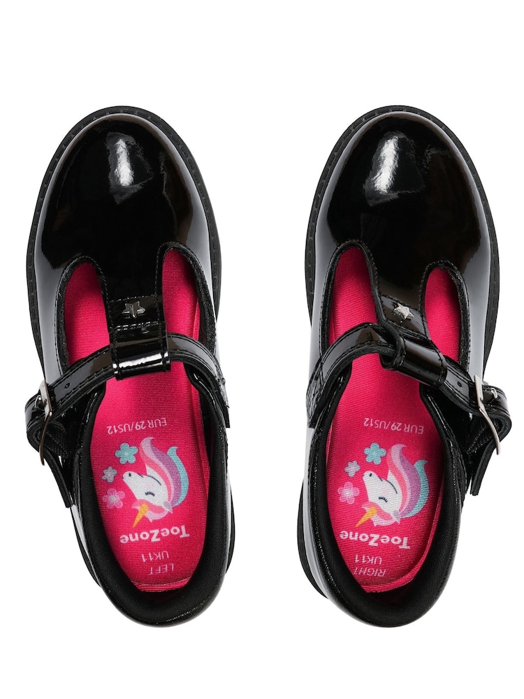 Chaussures d’école Toezone Pia vernies à fleurs - Image 4 of 6