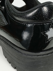 Toezone Pia Patent T-Bar Flower School Shoes - Image 5 of 6