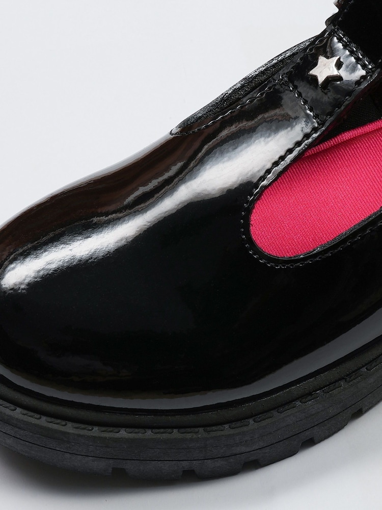 Toezone Pia Patent T-Bar Flower School Shoes - Image 6 of 6