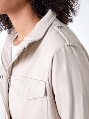 Roman Natural Funnel Neck 100% Cotton Jacket - Image 5 of 5