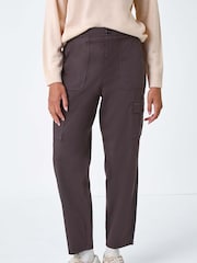Roman Brown Casual Cargo Stretch Trousers - Image 1 of 6