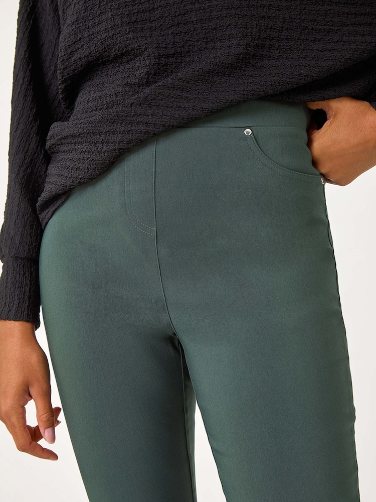 Roman Green Stretch Jean Trousers - Image 6 of 6
