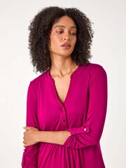Roman Pink Button Detail Tunic Top - Image 5 of 6