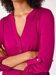 Roman Pink Button Detail Tunic Top - Image 6 of 6