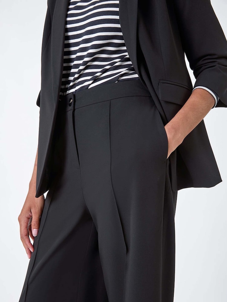 Roman Black Tailored Relaxed Stretch Trousers - Image 5 of 5
