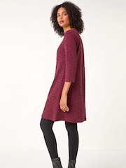 Roman Red Smileyworld Textured Wave Print A-Line Dress - Image 2 of 5