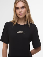 Barbour® International Estella Maxi Black Dress - Image 3 of 5
