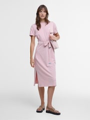 Roze - Barbour® International Whitson halflange jurk van stretchkatoen - Image 1 of 5