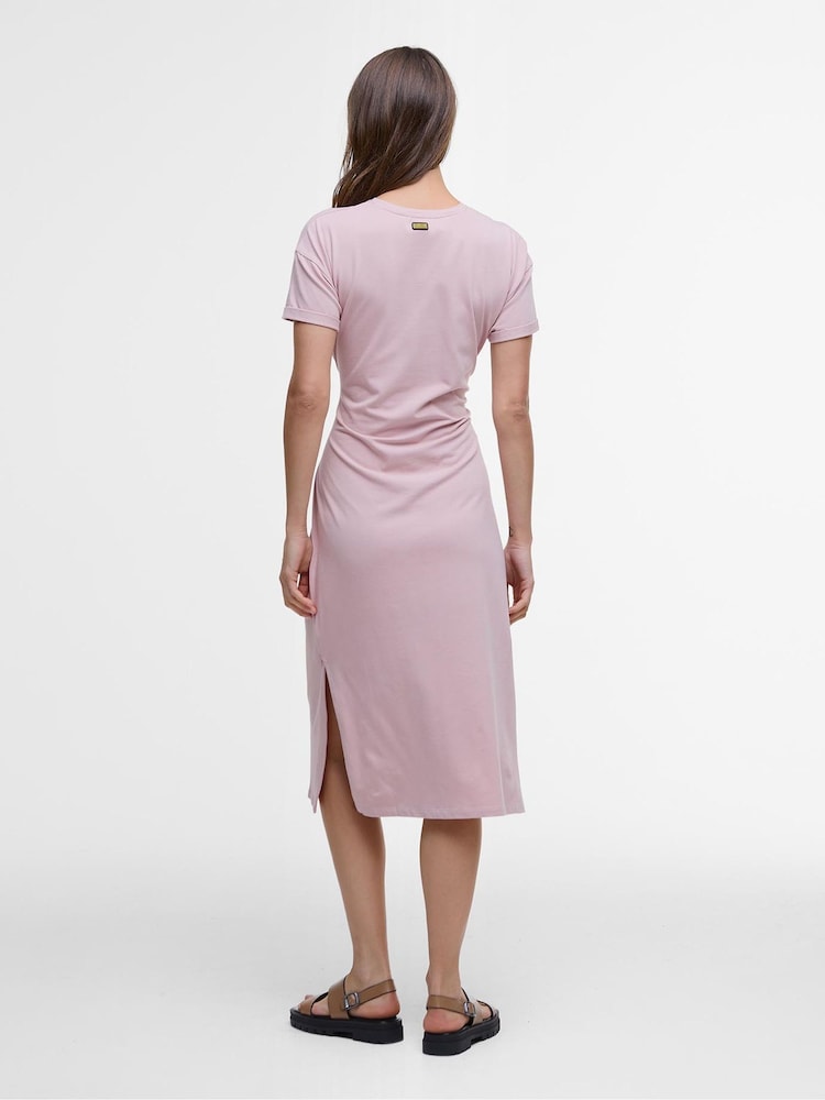 Roze - Barbour® International Whitson halflange jurk van stretchkatoen - Image 2 of 5